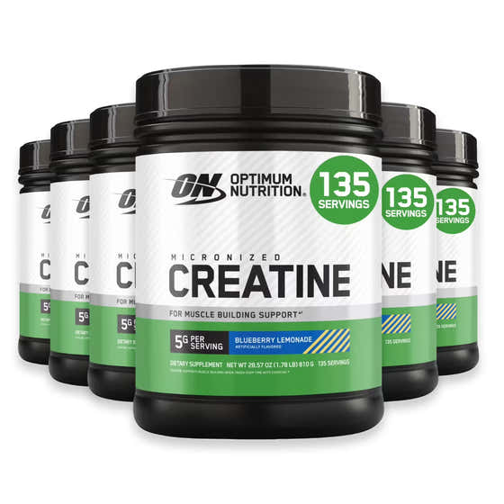 Optimum Nutrition Micronized Creatine Monohydrate Powder, Blueberry Lemonade 1.78 lb - 6 Pack | Optimum Nutrition - New Ar...