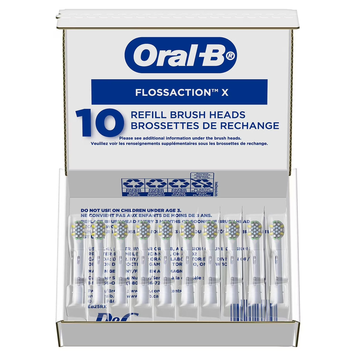 Oral-B FlossAction Electric Toothbrush Replacement Brush Heads, 10 ct.