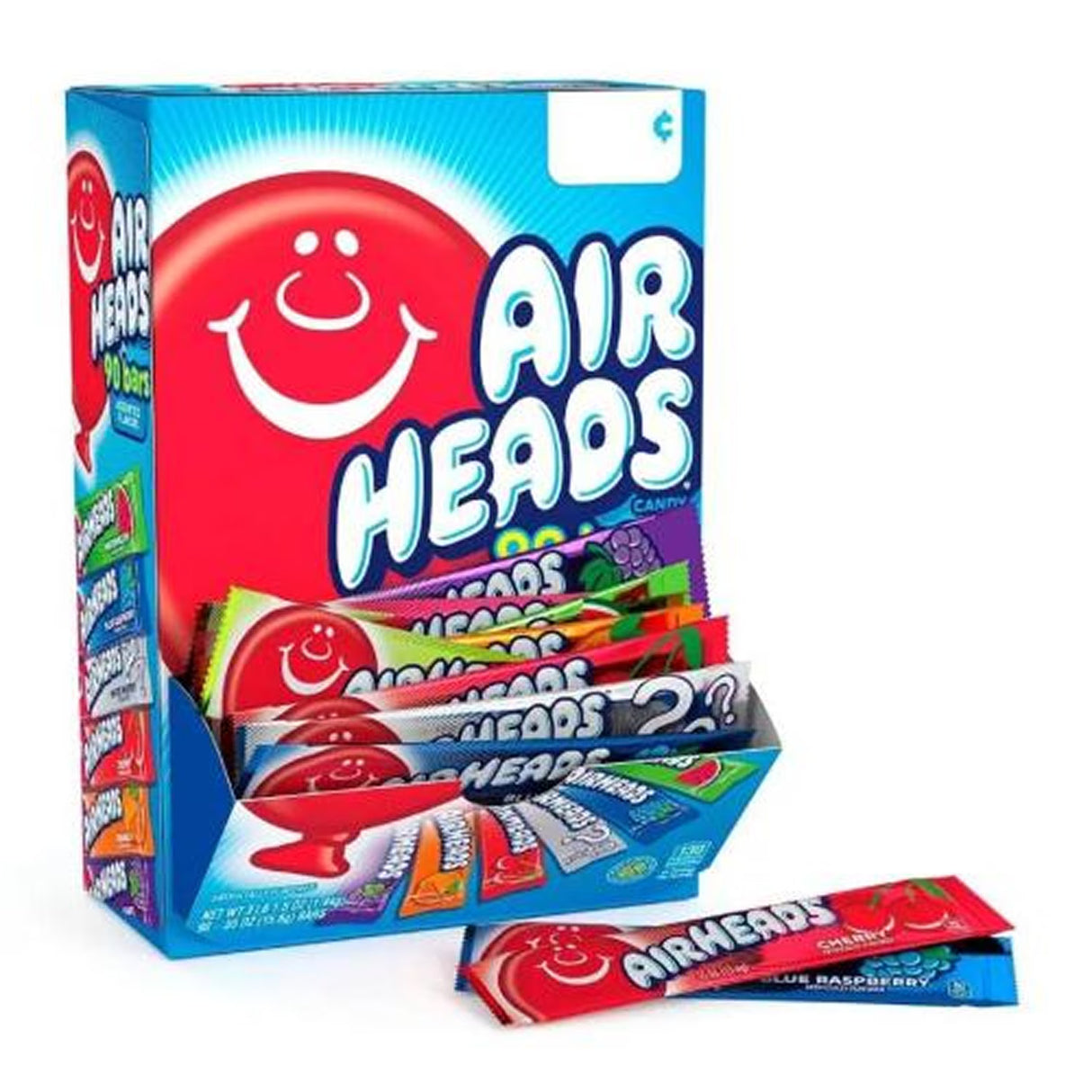 Airheads Variety Pack - Assorted Flavors, 0.55 oz Bars, 90 Count Bulk Candy - 12 Pack