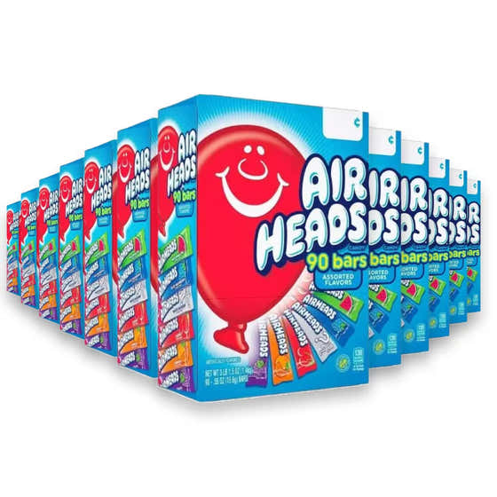 Airheads Variety Pack - Assorted Flavors, 0.55 oz Bars, 90 Count Bulk Candy - 12 Pack | Airheads - Products