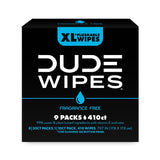 Dude Wipes, Extra Large, Fragance Free Flushable Wipes, 9 Pack - 410 Ct Total