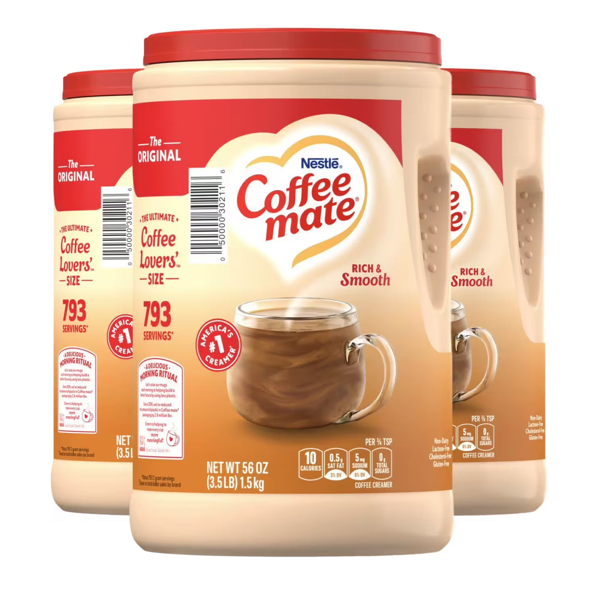 Nestle Coffee mate Original Powdered Coffee Creamer, 56 oz - 3 Pack