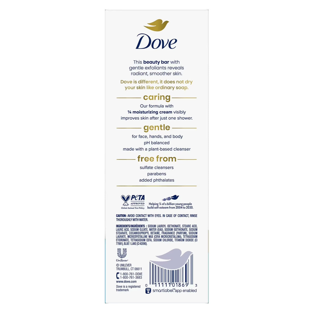 Dove Gentle Exfoliating Beauty Bar, 3.75oz - 16 Ct
