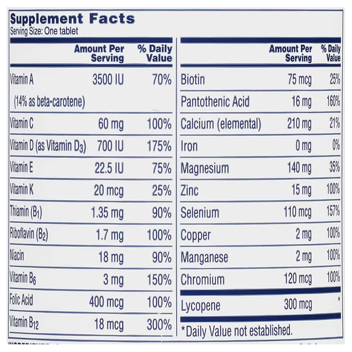 One A Day Men’s Multivitamin Tablets - 300 Ct