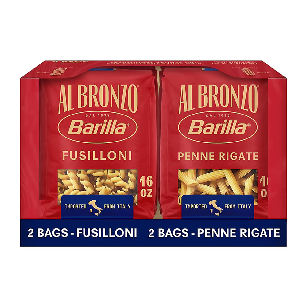 Barilla Al Bronzo Penne Rigate & Fusilloni, 4pk - 16oz
