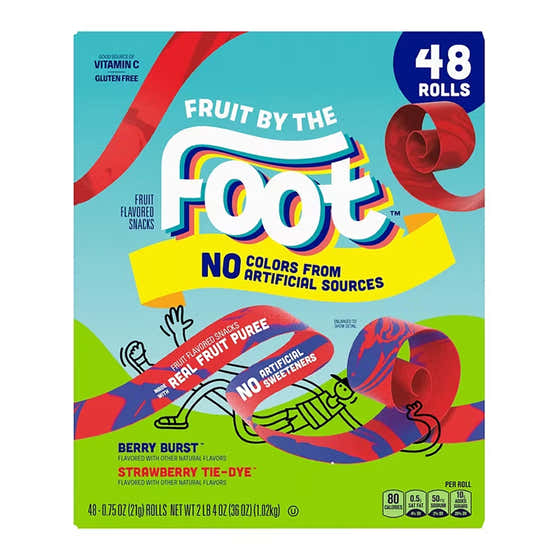 Fruit By The Foot Snacks, Berry Tie-Dye and Strawberry Variety Pack - 48 Ct | General Mills - Snacks