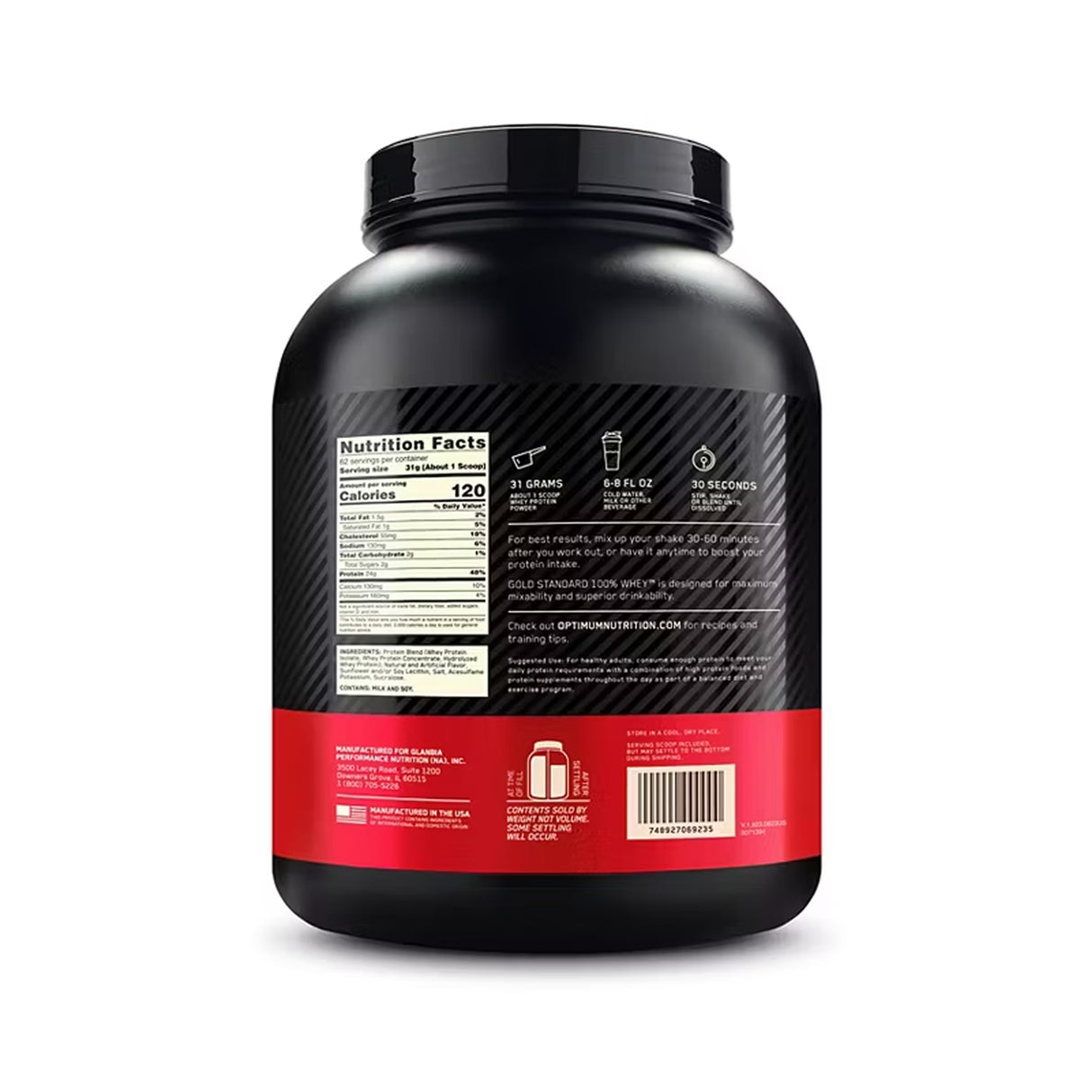Optimum Nutrition Gold Standard French Vanilla Creme Whey Protein, 4.23 lbs.