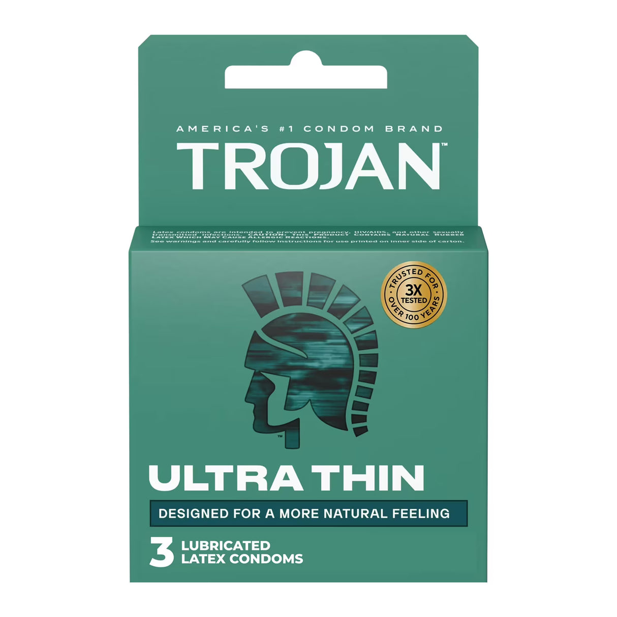 Trojan Lubricated Condoms, Ultra Thin, 3 Ct - 48 Pack