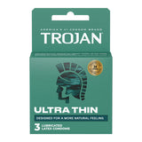 Trojan Lubricated Condoms, Ultra Thin, 3 Ct - 48 Pack