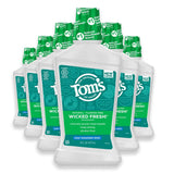 Tom’s of Maine Wicked Fresh Mouthwash, Cool Mint, Alcohol-Free, Fluoride-Free, 16 fl oz - 6 Pack