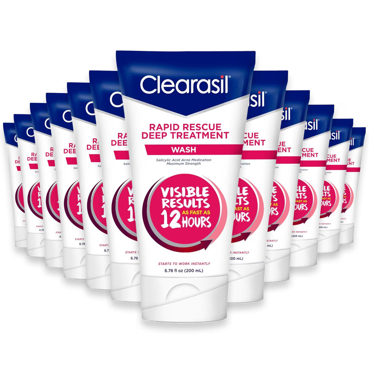 Clearasil Ultra Rapid Action Face Wash, 6.78 oz - 12 Pack