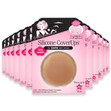 Hollywood Fashion Secrets Dark Tone Reusable Silicone Nipple Covers, 1 Pair - 12 Pack