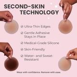 Hollywood Fashion Secrets Dark Tone Reusable Silicone Nipple Covers, 1 Pair - 12 Pack