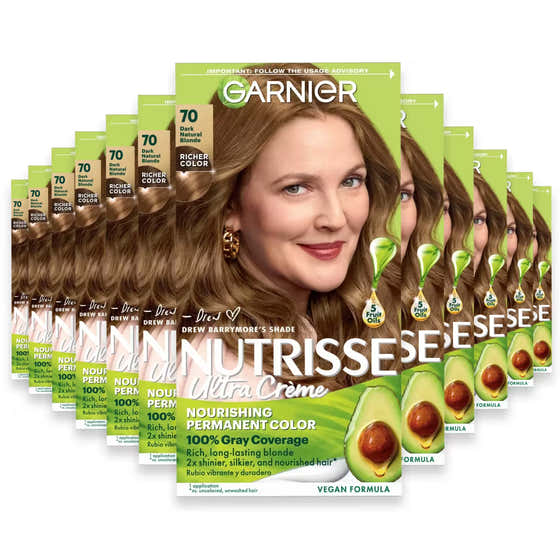 Garnier Nutrisse Ultra Crème Permanent Hair Color Kit, #70 Dark Natural Blonde - 12 Pack | Garnier - Nutrisse