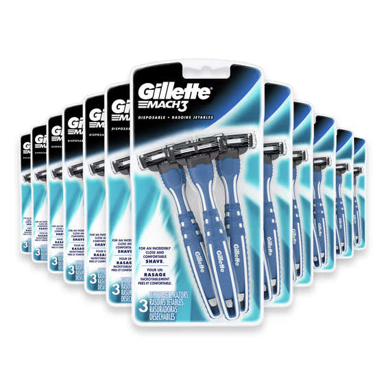 Gillette Mach3 Smooth Men’s Disposable Razors, 3 Ct - 12 Pack | Gillette - Gillette