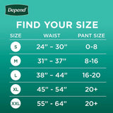 Depend Fresh Protection Incontinence Underwear for Women, Maximum Absorbency, Size Extra-Large - 15 Ct - 2 Pack