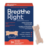 Breathe Right - Extra Tan Drug-Free Nasal Strips for Congestion Relief - 26 Ct Each - 24 Pack
