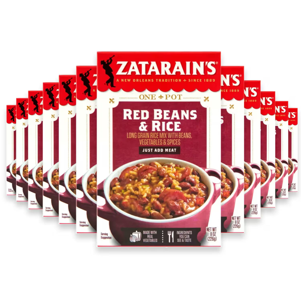 Zatarain’s Red Beans & Rice Mix – 8 oz – 12 Pack