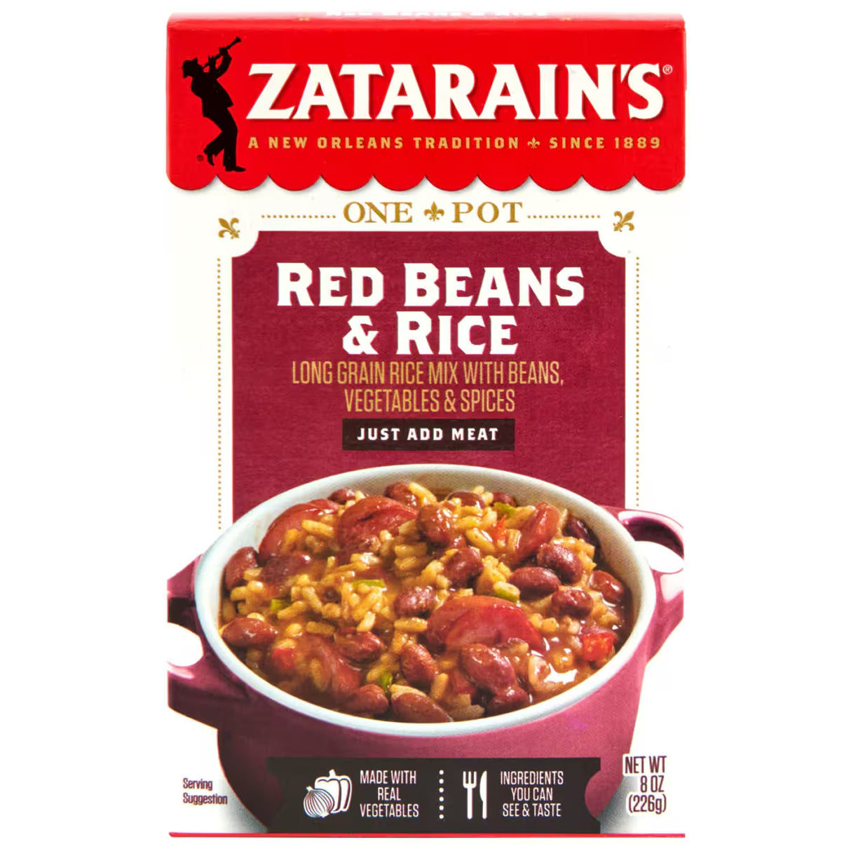 Zatarain’s Red Beans & Rice Mix – 8 oz – 12 Pack