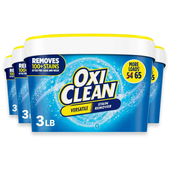 OxiClean – Versatile Stain Remover Powder, Oxygen-Based &amp; Chlorine-Free, 3 lb – 4 Pack | OxiClean - Laundry