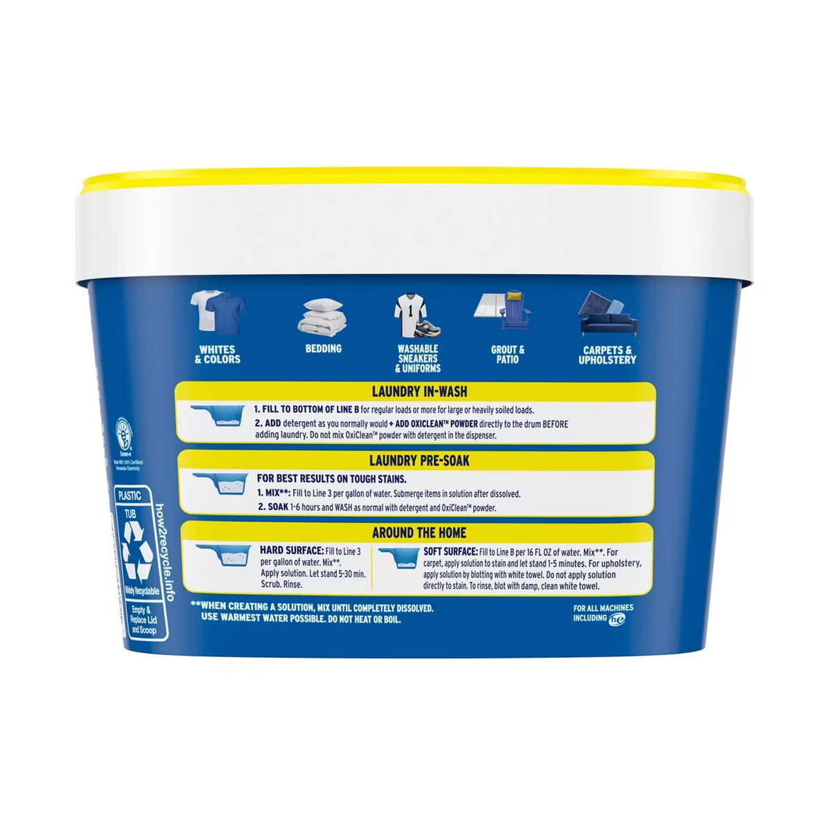 OxiClean – Versatile Stain Remover Powder, Oxygen-Based & Chlorine-Free, 3 lb – 4 Pack
