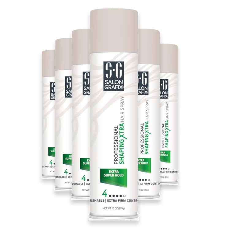 Salon Grafix Professional Shaping Xtra Hair Spray, Extra Super Hold, 10 oz - 6 Pack | Salon Grafix - Pre Order