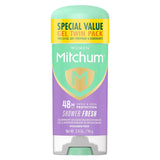Mitchum Triple Odor Defense Gel 3.4Oz, Shower Fresh Twin Pack - 12 Pack