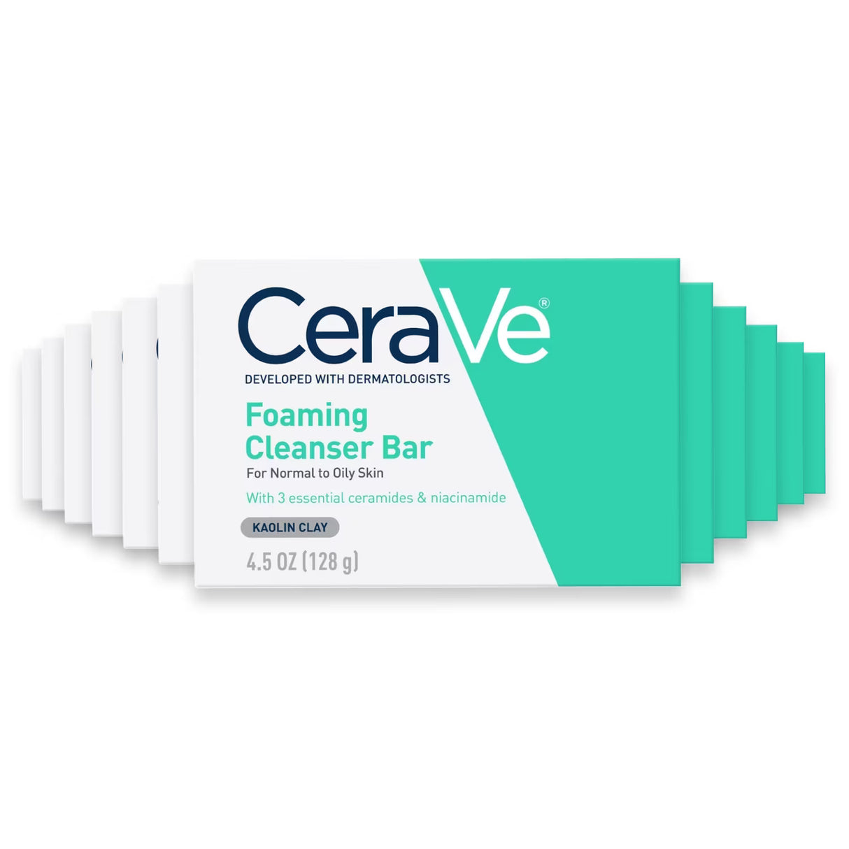 CeraVe Foaming Cleansing Bar for Face and Body, 4.5 oz - 12 Pack
