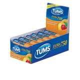 TUMS Extra Strength Chewable Tablets Roll, Assorted Fruit, 8 Ct - 12 pack