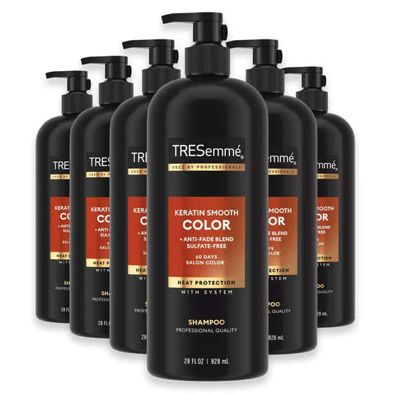 TRESemmé Cruelty-Free Keratin Smooth Color Shampoo – 28 oz – 6 Pack | Tresemme - member5%