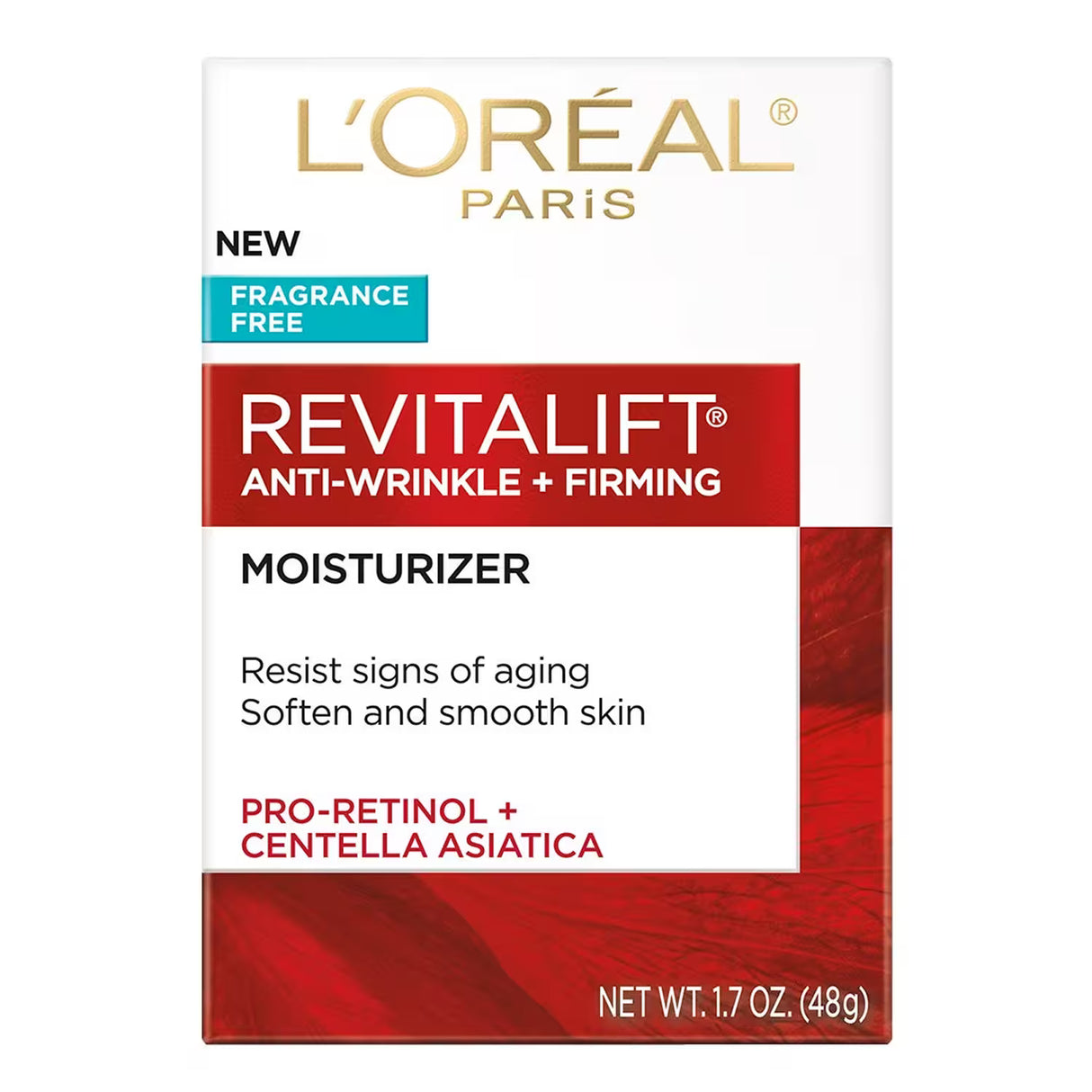 L'Oreal Paris Revitalift Anti-Wrinkle + Firming Face & Neck Moisturizer, Fragrance Free - 1.7 oz - 24 Pack