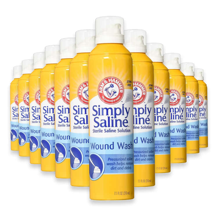 Simply Saline Wound Wash Spray 7.4 oz - 12 Pack | Arm &amp; Hammer - Pre Order