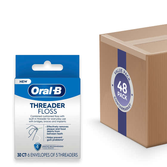 Oral-B Glide Threader Floss - 30ct -  48 Pack | Oral-B - Oral Care Wholesale