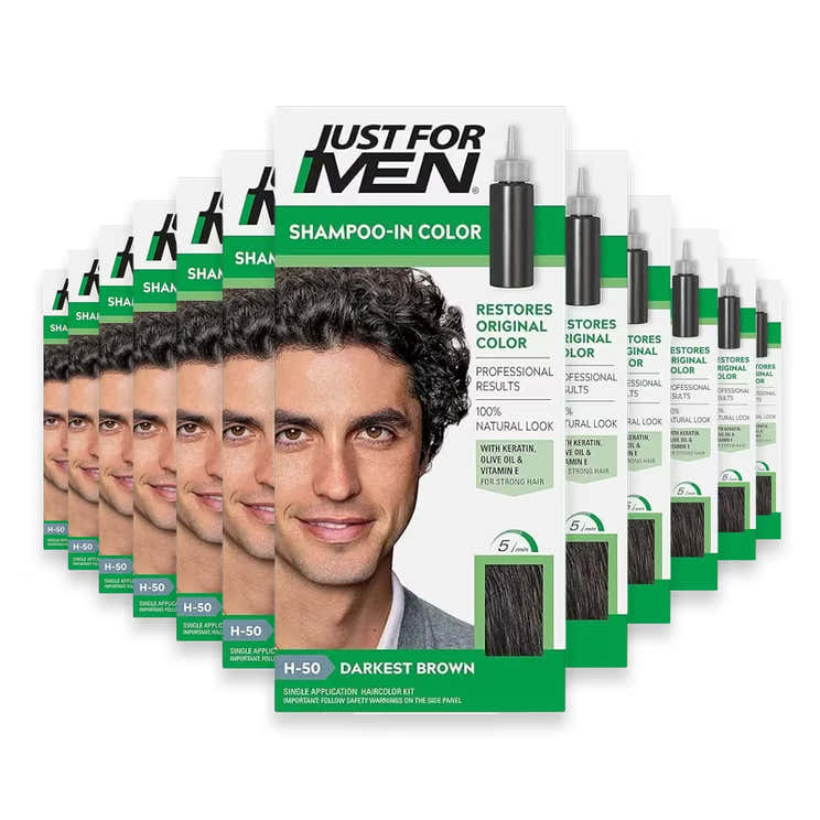 Just For Men Control GX Grey Reducing Shampoo, Light Brown to Black – 4 Fl Oz – 12 Pack | Just For Men - Pre Order