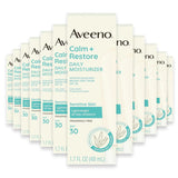Aveeno Calm + Restore Daily Moisturizing Mineral Sunscreen SPF 30, 1.7 fl oz - 12 Pack