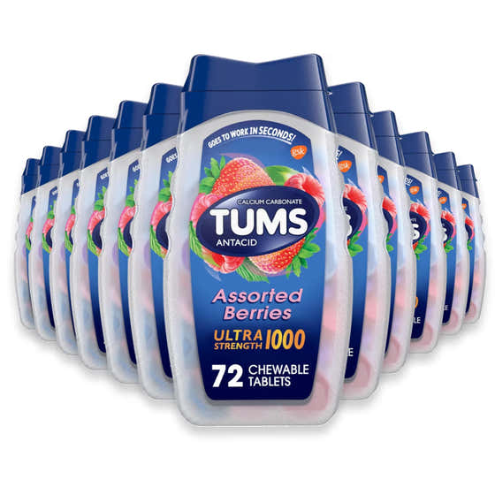 TUMS Ultra Strength Assorted Berries Antacid Tablets - 72 Ct - 24 Pack | Tums - New Arrivals