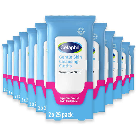 Cetaphil Gentle Skin Cleansing Cloths 50ct - 12 Pack | Cetaphil - cetaphil