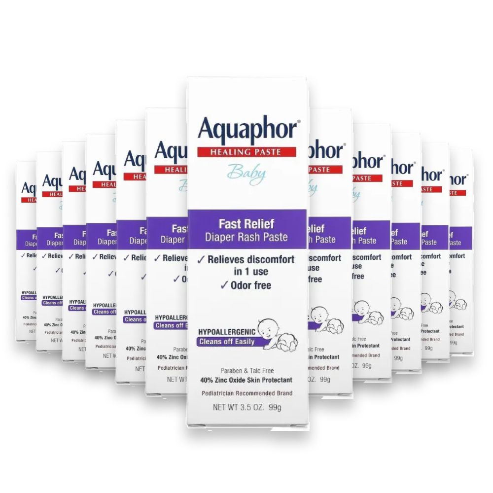 Aquaphor - Baby Diaper Rash Paste  - 3.5 Oz - 12 Pack