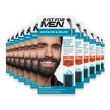 Just For Men Mustache & Beard Color Gel, Real Black  – 1 Ct – 12 Pack
