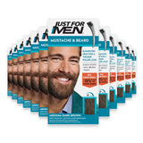 Just For Men Mustache & Beard Color Gel, Medium-Dark Brown  – 1 Ct – 12 Pack
