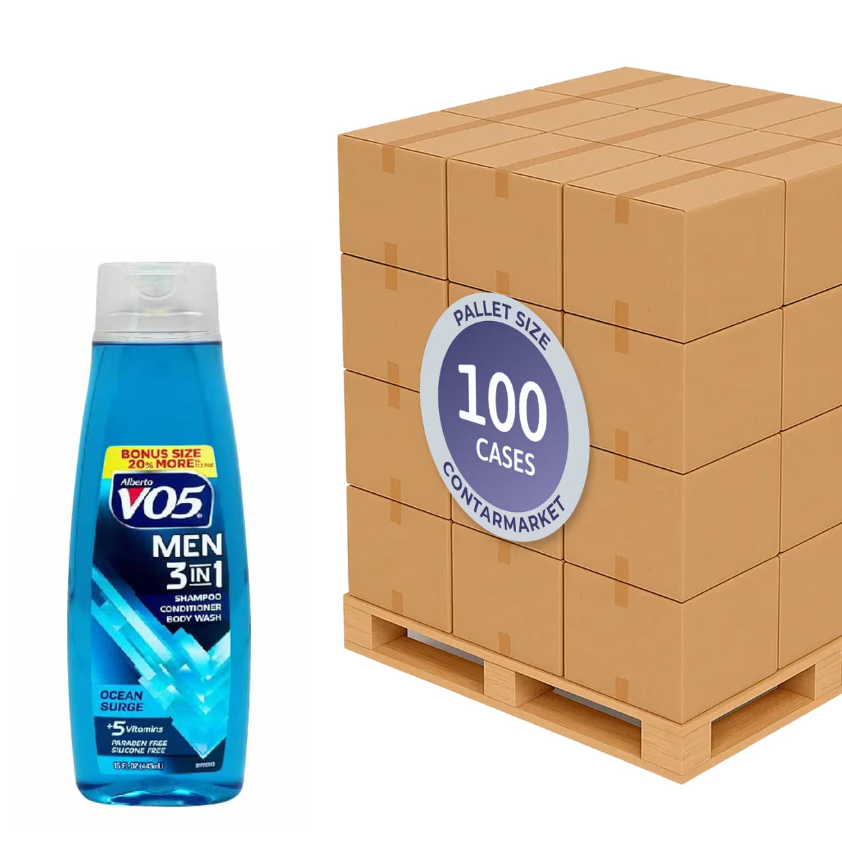 VO5 - Ocean Surge 3 in 1 Shampoo - 15 Oz - 6 Pack - 100 cases pallet