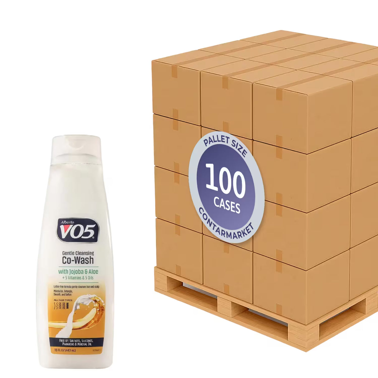VO5 - Conditioner Jojoba & Aloe, Coconut Co-Wash - 15 oz - 6 Pack - 100 cases pallet