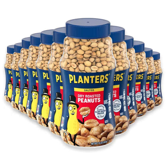 Planters Dry Roasted Peanuts – 16 oz – 12 Pack | Planters - Grocery Wholesale