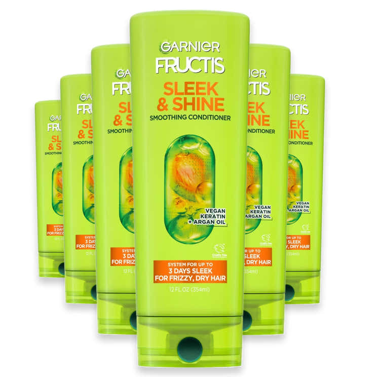 Garnier Fructis Sleek and Shine Conditioner Anti Frizz Smoothing - 12 oz - 6 Pack | Garnier - Pre Order