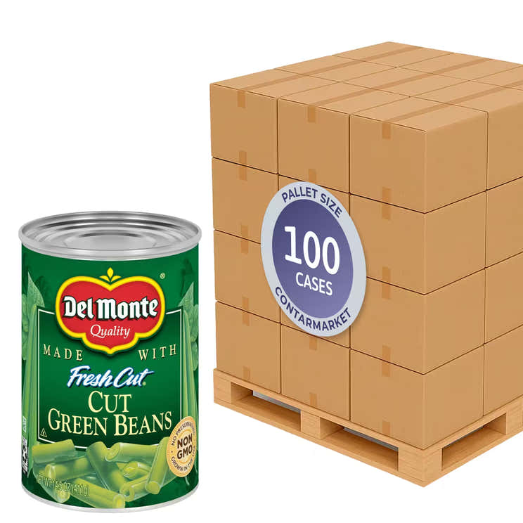 Del Monte Cut Green Beans – 14.5 oz Can – 24 Pack - 100 cases pallet | Del Monte - Pallets
