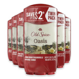 Old Spice Oasis with Vanilla Deodorant, 2.6 oz - Twin Pack - 6 Pack