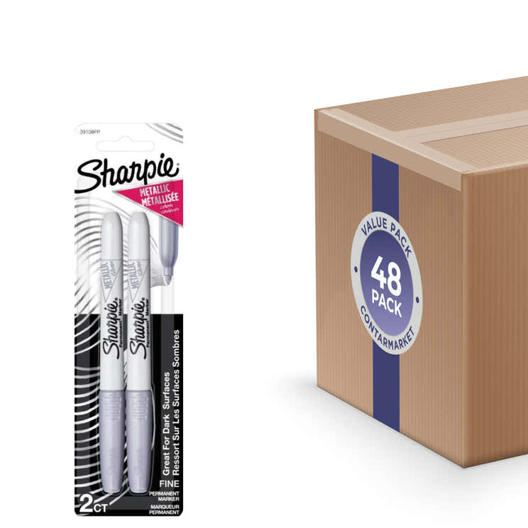 Sharpie - Metallic Fine Point Permanent Marker - 2 Ct - 48 Pack | Sharpie - Pre Order