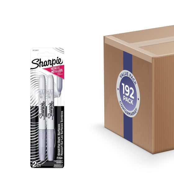 Sharpie - Metallic Fine Point Permanent Marker - 2 Ct - 192 Pack | Sharpie - Volume Discount