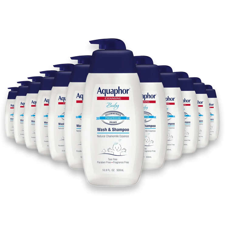 Aquaphor - Baby Cleansing Wash And Shampoo, Pump - 16.9 Oz - 12 Pack | Aquaphor - Pre Order