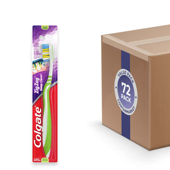 Colgate Zig Zag Toothbrush, Medium - 72 Pack | Colgate - Colgate
